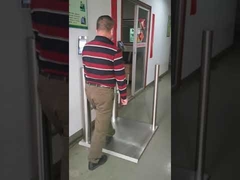 顔認識マシン統合体温計スイングバリアゲート