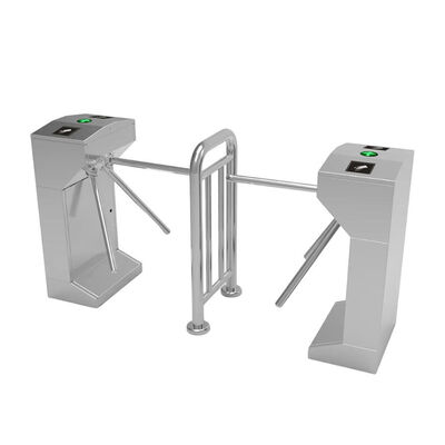 304ステンレス鋼 腰の高さ 三脚 ターンスタイルゲート 機械駆動 30 人分流量