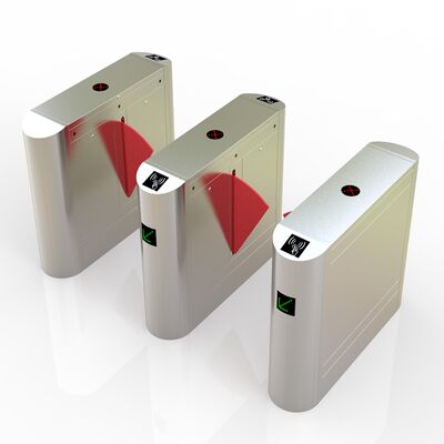 304ステンレス鋼 550MM 幅 40W DC モーター 歩行者 フラップ バリア ゲート アクセス コントロール