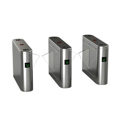 地下鉄とスタジアムへのアクセス制御のための指紋スキャナーとアラームフォトセル付きのステンレス鋼フラップバリアゲート