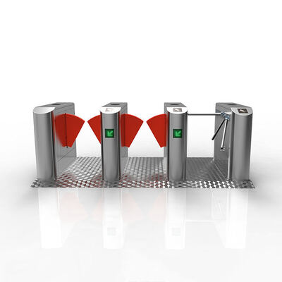 地下鉄および空港アクセス制御用の260mmウィング付き100W双方向フラップバリアターンstile