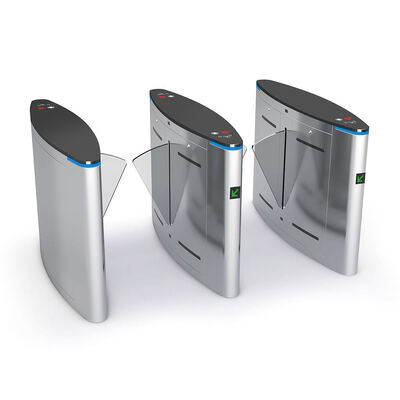 SS304 材料のフラップバリアゲートとRFID指紋顔確認と30人/分 交通速度