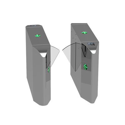 304ステンレス鋼フラップバリアゲート、25〜30人/分の流量、セキュリティアクセス制御のためのCE承認