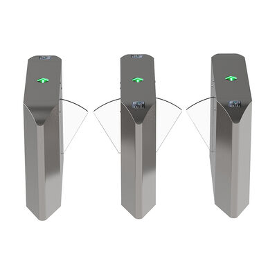 CE認証付きダブル通路スピードゲート、ソフトシリカゲル製フラップ格納式バリアゲート