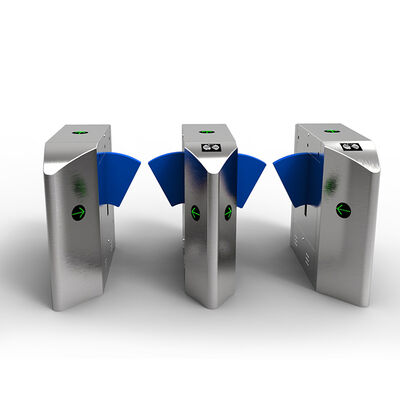 304または316ステンレス鋼製の自動改札フラップバリアゲート、アンチテイルゲーティング機能とDC24Vモーター搭載