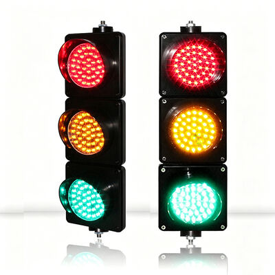 直径 100mm 耐紫外線ポリカーボネート IP65 防水 LED 信号機 駐車場および道路用