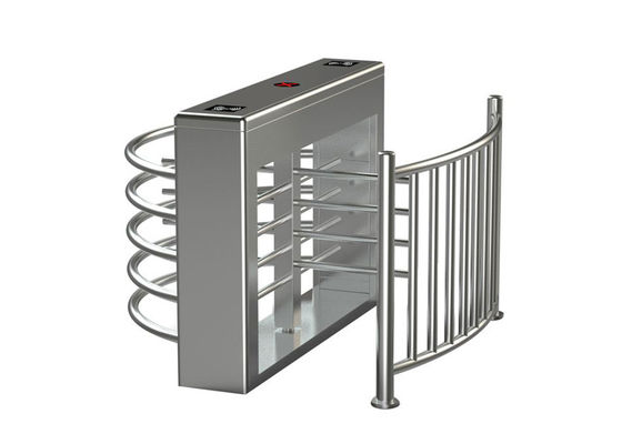 指紋認証アクセス制御付き304ステンレス鋼製腰高回転式改札機、30人/分の通行速度