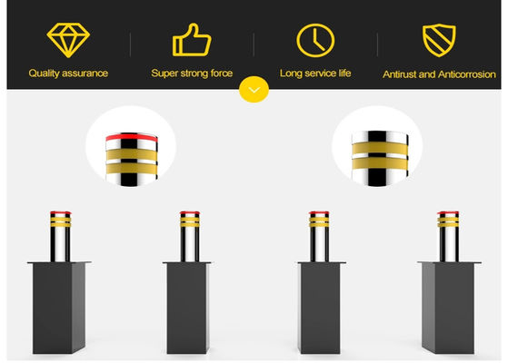 高度なセキュリティのために3秒上昇時間と70Tの負荷容量を持つ316ステンレス鋼水力ボラード