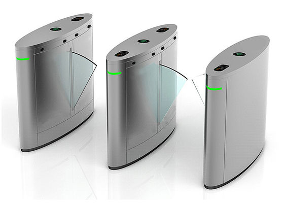 DC 24V 10mA アクセス制御 クリアアクリル フラップバリアゲート ターンstile